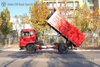 4×2 Dongfeng TInajin Flathead Dump Truck_red รถบรรทุกออฟโรดเปิดประทุน