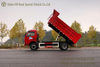 รถบรรทุกออฟโรดเปิดประทุนสีแดง Dump Truck_4×2 Dongfeng Flathead Cab Dump Truck