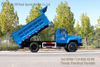 Dongfeng Pointed Cab Dump Truck_รถบรรทุกออฟโรดเปิดประทุนสีน้ำเงิน