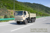 รถบรรทุกออฟโรดหัวแบน Dongfeng สีเทา _ ยานพาหนะขนส่งทางถนน Dongfeng 6 * 6