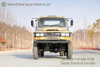 EQ1093 แชสซีรถบรรทุกสีเทาอูฐ_แชสซี 4WD แบบเปิดประทุนพร้อมยางคู่หลัง