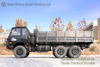 Dongfeng สีดำ 6 × 6 Flathead หนึ่งและครึ่งแถว Cab Cargo Truck_Convertible Cargo Trucks