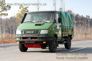 Iveco รถขับเคลื่อนสี่ล้อส่งออกรถออฟโรด_Dongfeng Iveco Single Cab 4WD รถบรรทุกออฟโรด