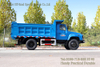 Dongfeng Pointed Cab Dump Truck_รถบรรทุกออฟโรดเปิดประทุนสีน้ำเงิน