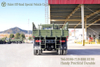 6×4 Green Flathead หนึ่งแถวครึ่ง Cab Cargo Truck_รถบรรทุกสินค้าแบบ Low-bay แบบเปิดประทุนได้
