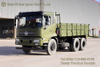 6×4 Green Flathead หนึ่งแถวครึ่ง Cab Cargo Truck_รถบรรทุกสินค้าแบบ Low-bay แบบเปิดประทุนได้