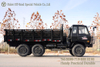 Dongfeng Black 6 × 6 Flathead หนึ่งและครึ่งแถว Cab Cargo Truck_ รถบรรทุกสินค้าแบบเปิดประทุนพร้อมระบบระบายความร้อนเบรก
