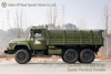 Dongfeng Pointed Cab สีเขียว 6WD รถบรรทุกสินค้า_หัวยาวแก้วเดี่ยว Cab 6 × 6 รถบรรทุก