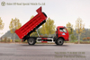 รถบรรทุกออฟโรดเปิดประทุนสีแดง Dump Truck_4×2 Dongfeng Flathead Cab Dump Truck