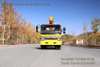 รถบรรทุกงานทางอากาศ 22 ม._4×2 รถกระเช้าบูมยืดไสลด์สีเหลือง