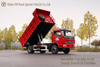 รถบรรทุกออฟโรดเปิดประทุนสีแดง Dump Truck_4×2 Dongfeng Flathead Cab Dump Truck