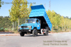 Dongfeng Pointed Cab Dump Truck_รถบรรทุกออฟโรดเปิดประทุนสีน้ำเงิน