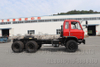 แชสซีรถดั๊มพ์ออฟโรดกึ่งขับเคลื่อนสี่ล้อ_6X4 Dongfeng ลมกรดสีแดง_Dongfeng แชสซีรถบรรทุกออฟโรด