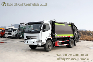 Dongfeng บีบอัดรถบรรทุกขยะ -ในยานพาหนะ