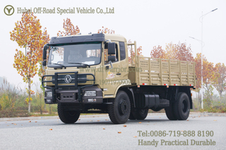 Dongfeng Flat-Front Cab พร้อม Sleeper Cabin 4x2 Off-Road Cargo Truck_Rear Twin-Wheel Off-Road Transport Vehicle