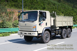 Dongfeng 6 * 6 รถบรรทุกหัวแบนออฟโรด 