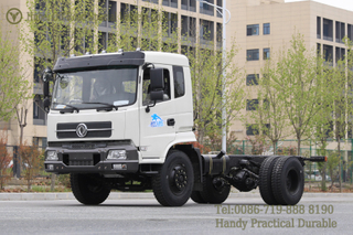 แชสซีสปริงเกอร์สีเขียว_Dongfeng 4×2 สามารถแปลงเพื่อส่งออกแชสซีพิเศษได้