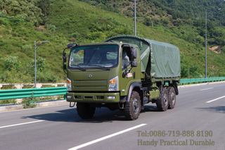 Dongfeng Bobcat รถบรรทุกออฟโรดหัวแบน _Dongfeng 6 * 6 รถขนส่งทางถนน