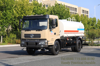 Dongfeng 4 × 2 สปริงเกลอร์มัลติฟังก์ชั่น_Urban 12 Square Green Sprinkler Truck Export Edition